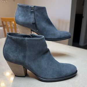 Gray Suede Ankle Boots